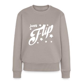 Just Flip - Tumble Funny Cheerleading Design - Pull Premium bio Femme - taupe - Devant - Julia (174cm)