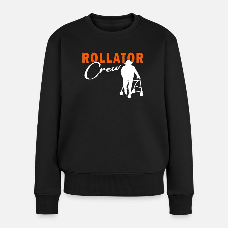 Rollator Crew - Infirmière gériatrique - Infirmière - Pull Premium bio Femme - noir