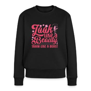 Un cadeau de gymnaste ressemble à un train de beauté comme une bête - Pull Premium bio Femme - noir - Devant - Julia (174cm)