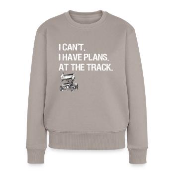 Sprint Car Racing Saying - Women's Premium Organic Jumper - taupe - Front - Julia (174cm)