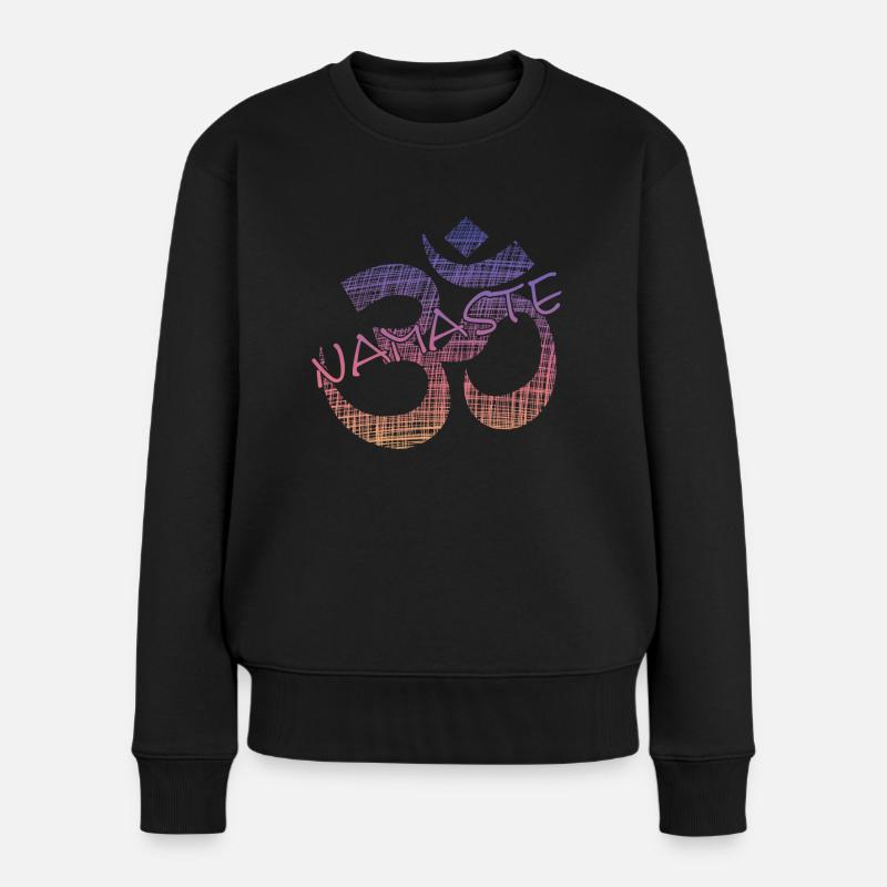Yoga - Frauen Premium Bio Pullover - Schwarz