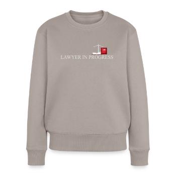 Student Der Juristischen Fakultät Befürwortet - Frauen Premium Bio Pullover - Taupe - Vorne - Julia (174cm)
