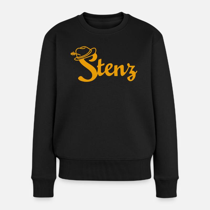 stenz gelb - Frauen Premium Bio Pullover - Schwarz