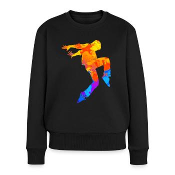 Break Dance Hip Hop Tanzen Tänzer - Frauen Premium Bio Pullover - Schwarz - Vorne - Julia (174cm)
