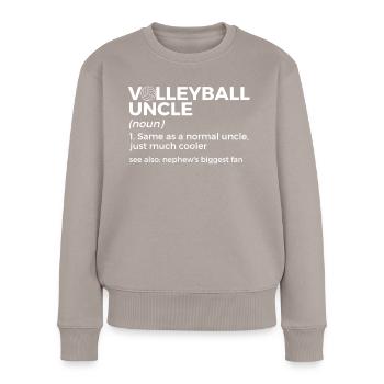 Volleyball Spieler Geschenk - Frauen Premium Bio Pullover - Taupe - Vorne - Julia (174cm)