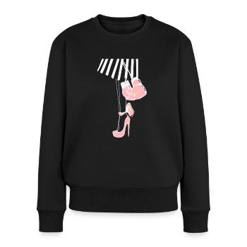Cool Boxing Gloves And High Heels - Women Boxer - Frauen Premium Bio Pullover - Schwarz - Vorne - Julia (174cm)