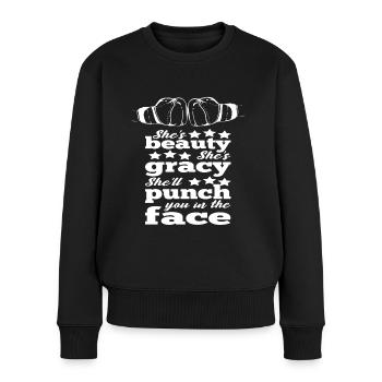 Boxing Women Idea Shell Punch You In The Face - Frauen Premium Bio Pullover - Schwarz - Vorne - Julia (174cm)