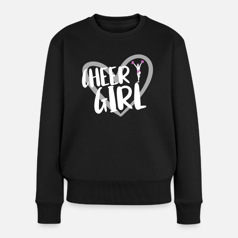 Cheerleader Cheerleading - Frauen Premium Bio Pullover - Schwarz