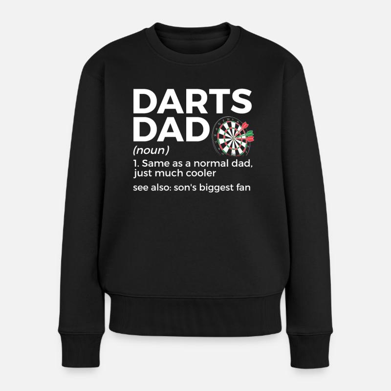 Dartspieler Darts - Frauen Premium Bio Pullover - Schwarz