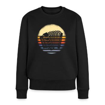 Akkordeon Musiker - Frauen Premium Bio Pullover - Schwarz - Vorne - Julia (174cm)