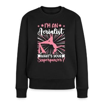 Aerialist - Aerial Yoga and Aerial Silk Acrobatics - Women's Premium Organic Jumper - black - Front - Julia (174cm)