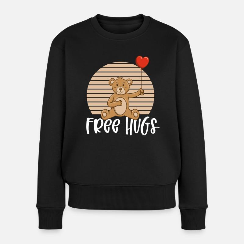 Câlins gratuits Teddy Bear - Pull Premium bio Femme - noir