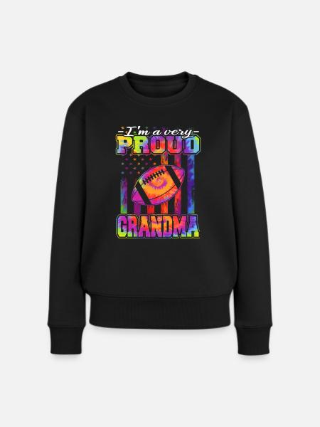 Footballspieler - American Football - Frauen Premium Bio Pullover - Schwarz
