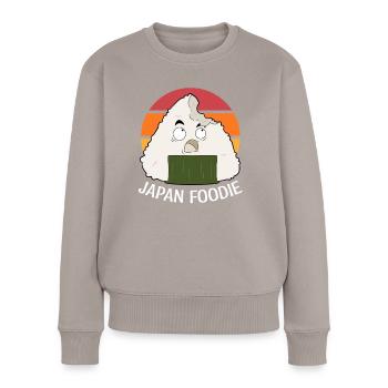 Onigiri Japan Foodie Nihon Fan Anime - Women's Premium Organic Jumper - taupe - Front - Julia (174cm)