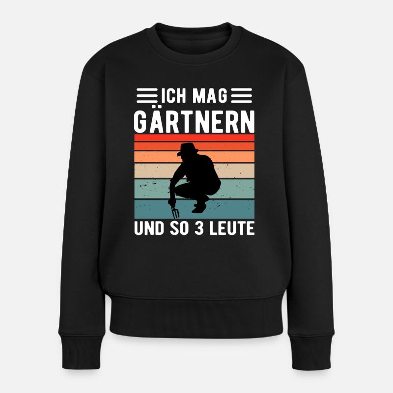 Gärtner Hobbygärtner Schrebergarten Geschenk - Frauen Premium Bio Pullover - Schwarz