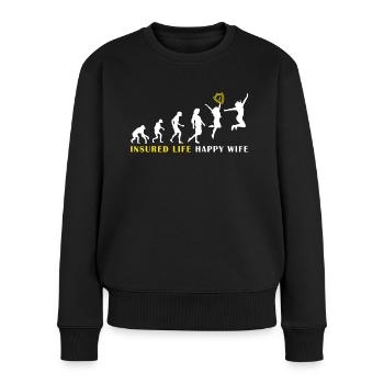 Agent d’assurance Evolution - Pull Premium bio Femme - noir - Devant - Julia (174cm)