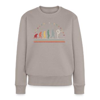 Acrobatics Evolution Retro Floor Exercises Hobby Gymnastics - Women's Premium Organic Jumper - taupe - Front - Julia (174cm)
