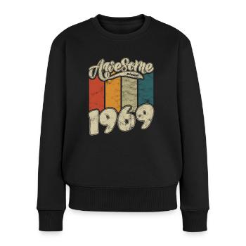 1969 Anniversaire génial depuis Retro - Pull Premium bio Femme - noir - Devant - Julia (174cm)