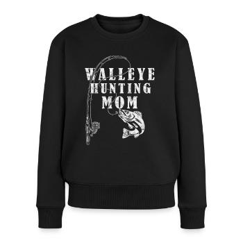 Héroïne de sandre - Chasseresse du doré jaune - Pull Premium bio Femme - noir - Devant - Julia (174cm)