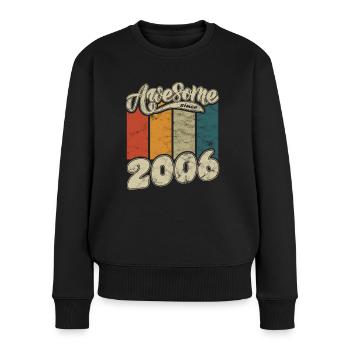 2006 Anniversaire génial depuis Retro - Pull Premium bio Femme - noir - Devant - Julia (174cm)