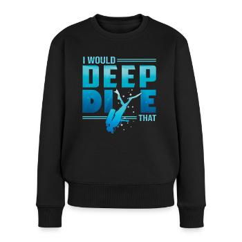 Plongée profonde Freedive DeepDive - Pull Premium bio Femme - noir - Devant - Julia (174cm)