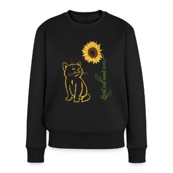 Best Cat Aunt Ever - Frauen Premium Bio Pullover - Schwarz - Vorne - Julia (174cm)