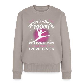 Gymnastik Tanz Baton Wirbeln Turnen - Frauen Premium Bio Pullover - Taupe - Vorne - Julia (174cm)