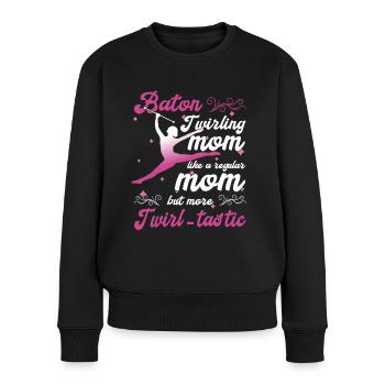 Gymnastik Tanz Baton Wirbeln Turnen - Frauen Premium Bio Pullover - Schwarz - Vorne - Julia (174cm)