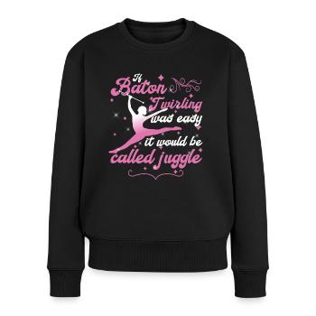 Gymnastique Danse Baton Twirler Gymnaste - Pull Premium bio Femme - noir - Devant - Julia (174cm)