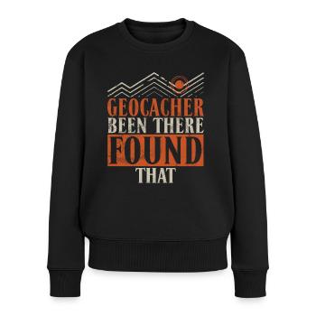 Lustiger Geocaching GPS Spruch Geocacher - Frauen Premium Bio Pullover - Schwarz - Vorne - Julia (174cm)