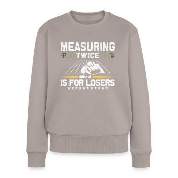 Flooring carpet installers - Women's Premium Organic Jumper - taupe - Front - Julia (174cm)