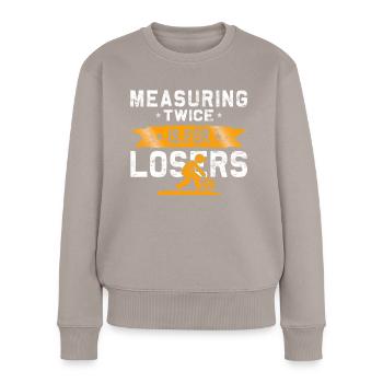 Flooring carpet installers - Women's Premium Organic Jumper - taupe - Front - Julia (174cm)