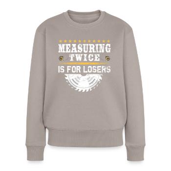 Flooring carpet installers - Women's Premium Organic Jumper - taupe - Front - Julia (174cm)