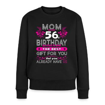 Funny Birthday Wishes Femmes 56th Birthday - Pull Premium bio Femme - noir - Devant - Julia (174cm)