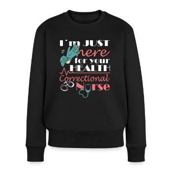 Infirmières et infirmiers correctionnels en milieu carcéral - Pull Premium bio Femme - noir - Devant - Julia (174cm)