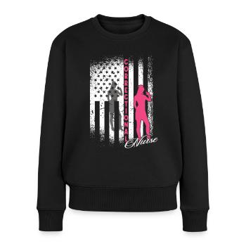 Infirmières et infirmiers correctionnels en milieu carcéral - Pull Premium bio Femme - noir - Devant - Julia (174cm)