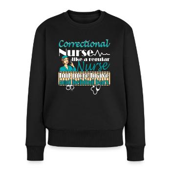 Infirmières et infirmiers correctionnels en milieu carcéral - Pull Premium bio Femme - noir - Devant - Julia (174cm)