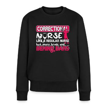 Infirmières et infirmiers correctionnels en milieu carcéral - Pull Premium bio Femme - noir - Devant - Julia (174cm)