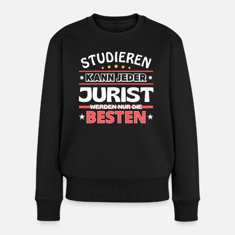 Nur die Besten werden Jurist - Frauen Premium Bio Pullover - Schwarz
