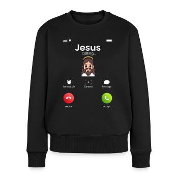 Jesus calls - Women's Premium Organic Jumper - black - Front - Julia (174cm)
