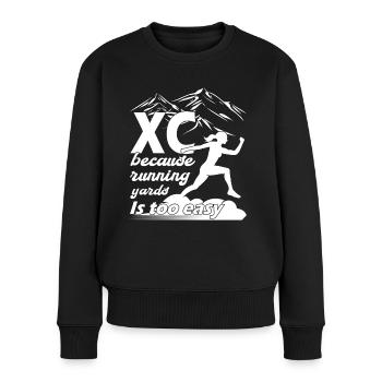 XC running present for men and women - Frauen Premium Bio Pullover - Schwarz - Vorne - Julia (174cm)