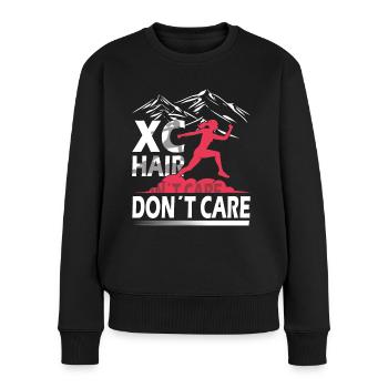 XC running present for men and women - Frauen Premium Bio Pullover - Schwarz - Vorne - Julia (174cm)