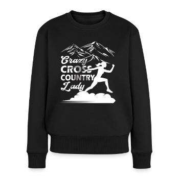 XC running present for men and women - Women's Premium Organic Jumper - black - Front - Julia (174cm)