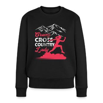 XC running present for men and women - Frauen Premium Bio Pullover - Schwarz - Vorne - Julia (174cm)
