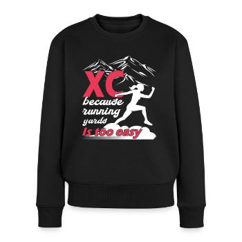 XC running present for men and women - Frauen Premium Bio Pullover - Schwarz - Vorne - Julia (174cm)