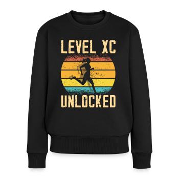XC running present for men and women - Frauen Premium Bio Pullover - Schwarz - Vorne - Julia (174cm)