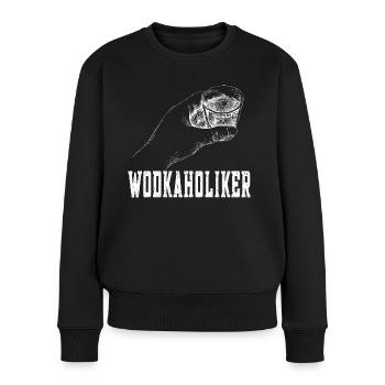 Wodkaholiker - Frauen Premium Bio Pullover - Schwarz - Vorne - Julia (174cm)