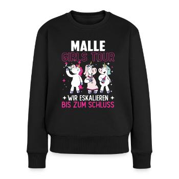 Malle Girls Tour - Frauen Premium Bio Pullover - Schwarz - Vorne - Julia (174cm)