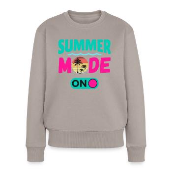 Sommermodus Ein - Frauen Premium Bio Pullover - Taupe - Vorne - Julia (174cm)