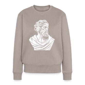 Divine sound: Zeus rocks the open-air festival - Women's Premium Organic Jumper - taupe - Front - Julia (174cm)